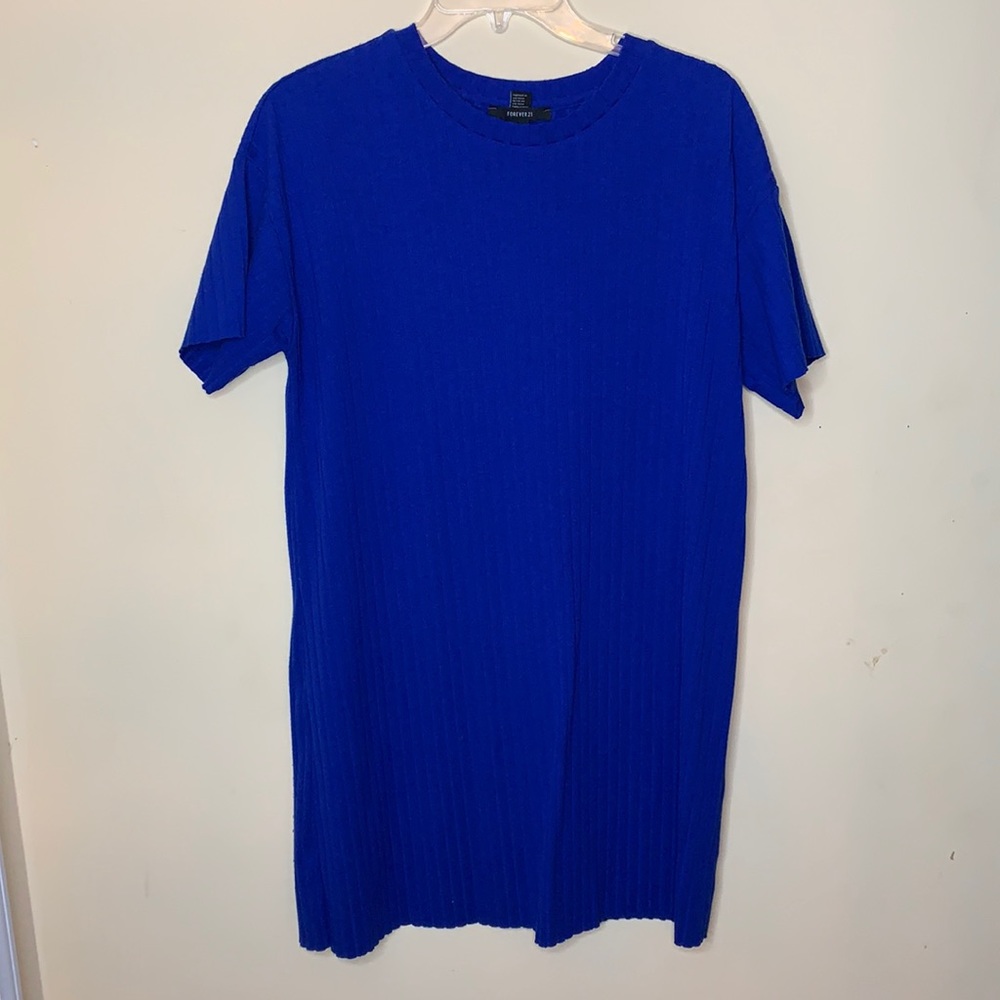 Royal Blue T-shirt Dress